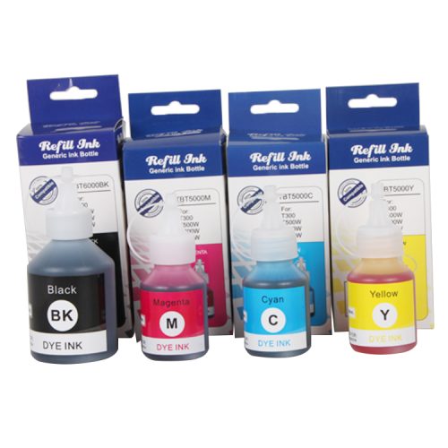 Tinta de recarga universal de 100 ml y 4 colores BT5000 K/C/Y/M para Brother DCP-T300/T500W/T700W/ T800W