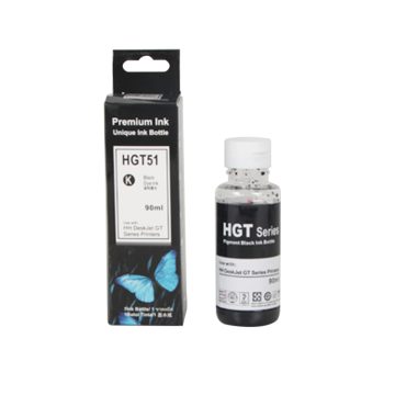 Recharge d'encre 4 couleurs 70 ml pour HP (HGT51 BK)