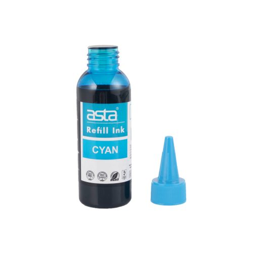 ASTA Universal 100ml 4-Color Refill Ink for HP (HP-004-Cyan)