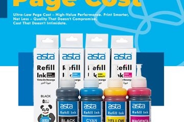 ASTA Refill Ink &ndash; Ultra-Low Page Cost for Black, Cyan, Yellow & Magenta