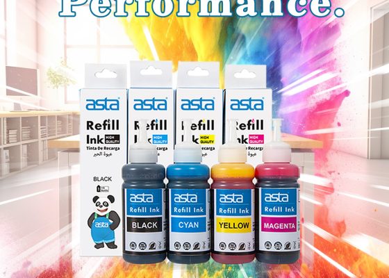 ASTA Refill Ink (BK/C/Y/M) — Real Color Performance for Everyday Printing