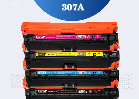 ASTA 307A Toner Set (CE740A/CE741A/CE742A/CE743A) — BK 7K, CYM 7.3K Pages