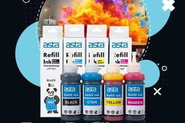 ASTA Refill Ink (BK/C/Y/M) &mdash; Easy Refill, Smooth Prints for Daily Color Output