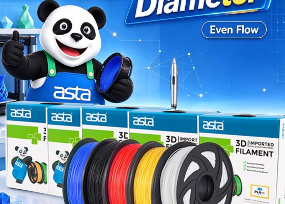 ASTA 3D Printing Filament: Accurate Diameter, Even Flow
